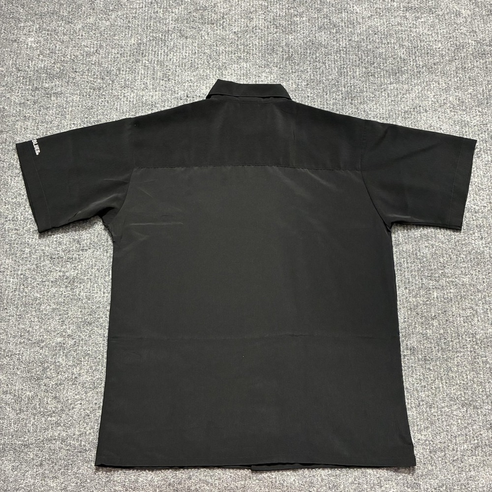 House of Blues Shirt Mens Medium Black Camp Bowling‎ Embroidered Guitars Rock - Picture 8 of 11